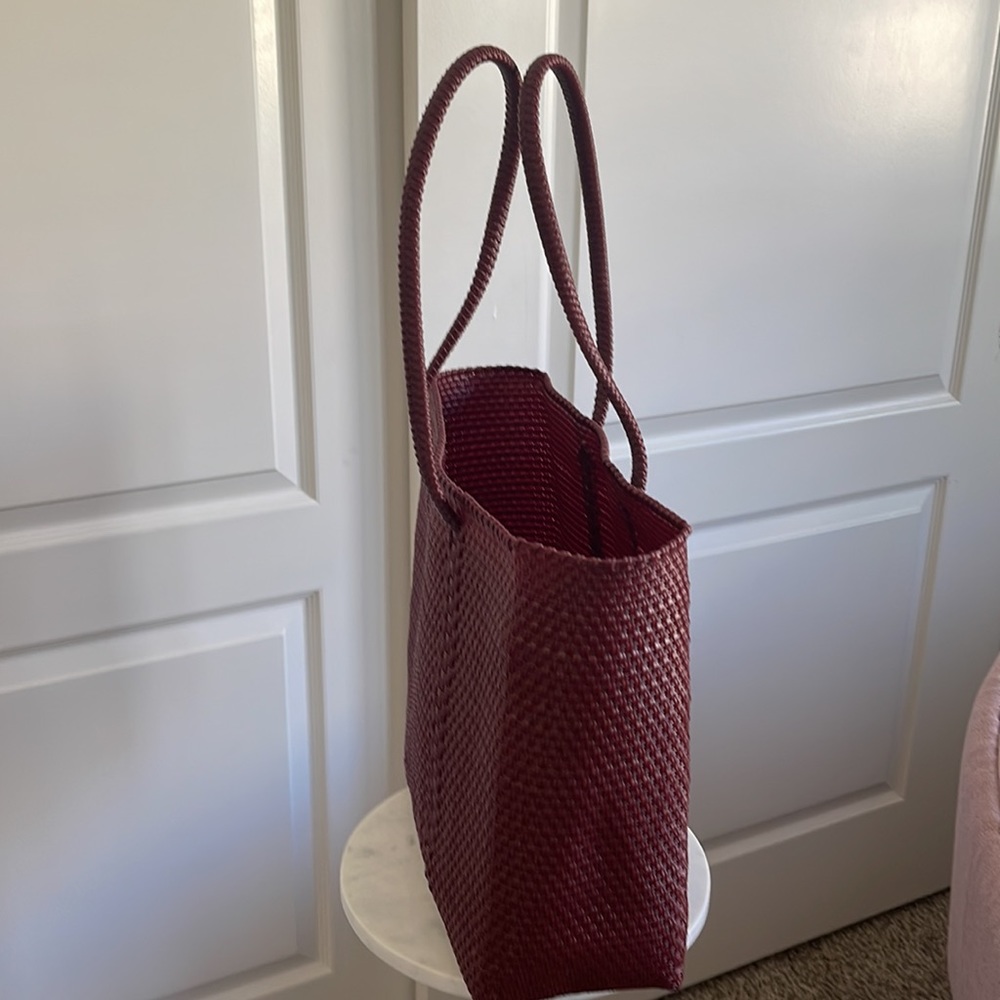Oaxaca Medium Size Tote Bag Burgundy - Picture 2 of 3